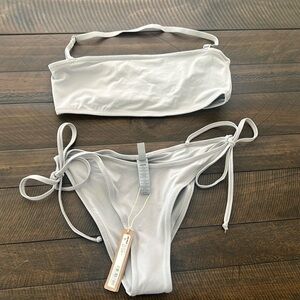 Skims Swim Bandeau Bikini Top/Dippy Tie Set